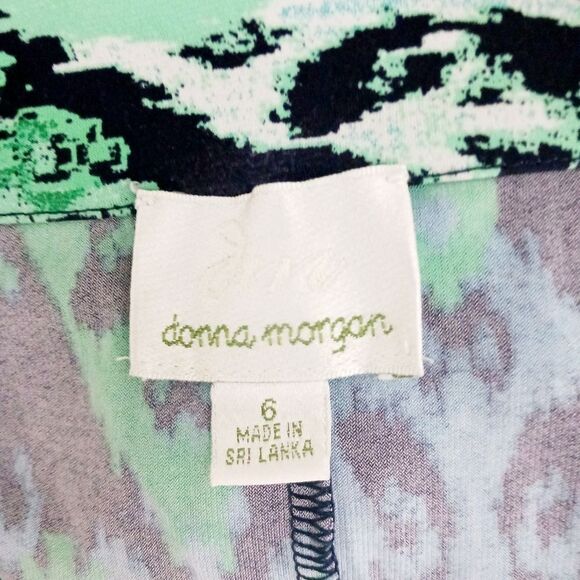 Donna Morgan NWOT Career formal Short Sleeve Sheath Dress Multicolor Print  Sz 6 - Picture 6 of 8